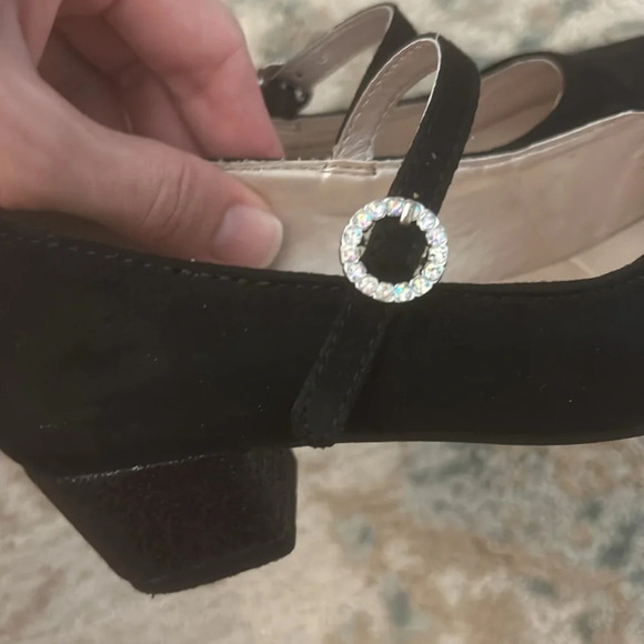 Children’s place black sparkle heels size 12 - Picture 8 of 9